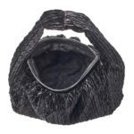 Verde Γυναικεία Τσάντα Χειρός-΄Ώμου 16-7152 Βελούδο Μαύρο - Image 4