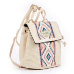 Verde Γυναικείο Σακίδιο Πλάτης 48-0197 Ψάθινη Εκρού - Image 2