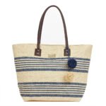 Verde Γυναικεία Τσάντα Θαλάσσης 14-0178 Ψάθινη Πολύχρωμο