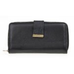 Verde Γυναικείο Πορτοφόλι 18-1402 Δερμάτινο Μαύρο